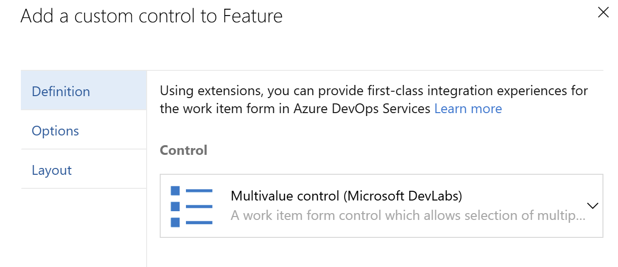 Wiki Multivalue control - Visual Studio Marketplace